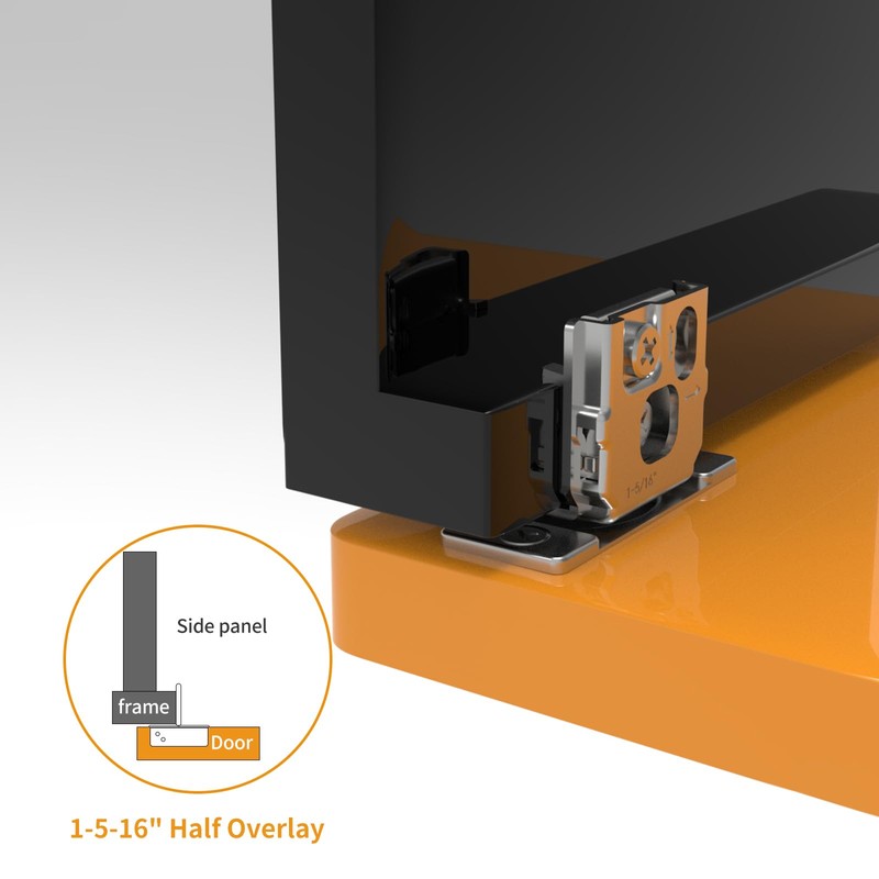 Chibery 10 Pack 1-5/16" Overlay 3D Soft Close Concealed Hinge