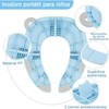 Adaptador Baño Infantil Plegable, Asiento de Inodoro Niños (Gris)