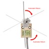 Heschen Compact Prewired Limit Switch, HS-3107, Adjustable Rod Lever, 1NO