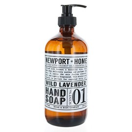 Newport + Home Hand Soap, Wild Lavender 16 oz, Infused w/Coconut Oil & Essential Oil by Home and Body Co