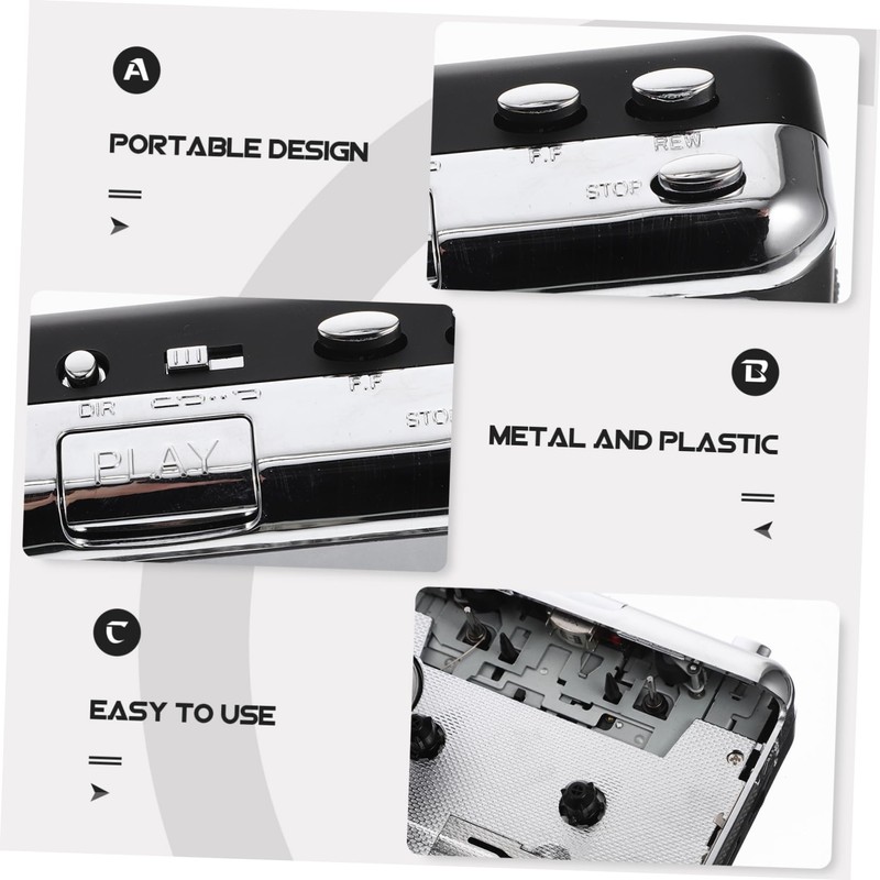 Operitacx High Fidelity Portable USB Cassette Tape Converter Compact Music