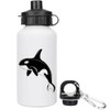 Azeeda 400ml 'Orca Whale Jumping' Kids Reusable Water/Drinks Bottle (WT00079781)