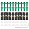 Motoforti 20pcs M5 Motorcycle Windscreen Screw Fairing Windscreen Bolt Green