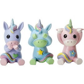 SUMMIT COLLECTION Glittery Hear, See, and Speak No Evil Unicorns