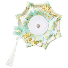 YUYAKESHI Can Badge Rosette Handmade Ribbon Ancient Pain Bag Decoration Cute Accessory Rosette Flower Ornament Tassel for 2.2 - 3.0 inches (55 - 75 mm) Badge, Ribbon Magnet