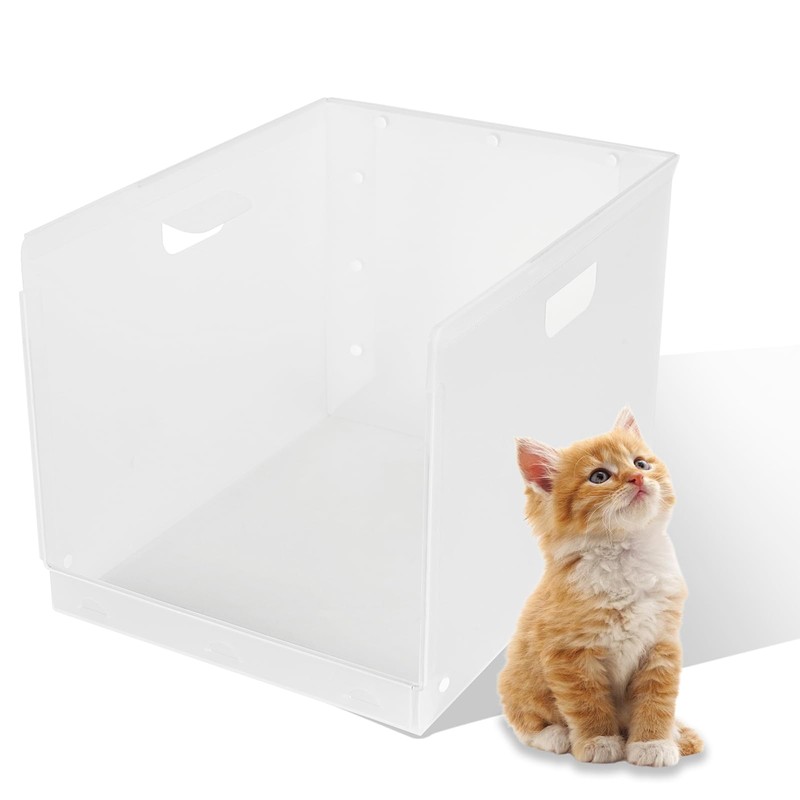 Multifunctional Cat Litter Box Enclosure, High Sided Cat Litter Box