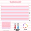 Kesfey 5 Packs Pink and White Vertical Striped Tablecloth 54