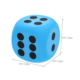 BESPORTBLE Large Eva Foam Dice Set 2pcs Big Dice for Boys and Girls Educational Toys Party Game Props Classroom Learning Tool