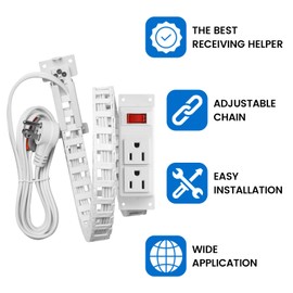 Briidea Drawer Outlet Kit with Dual 15 Amp AC Outlets & On/Off Switch, Essential Storage Solution for Bathroom, Bedroom, and Kitchen