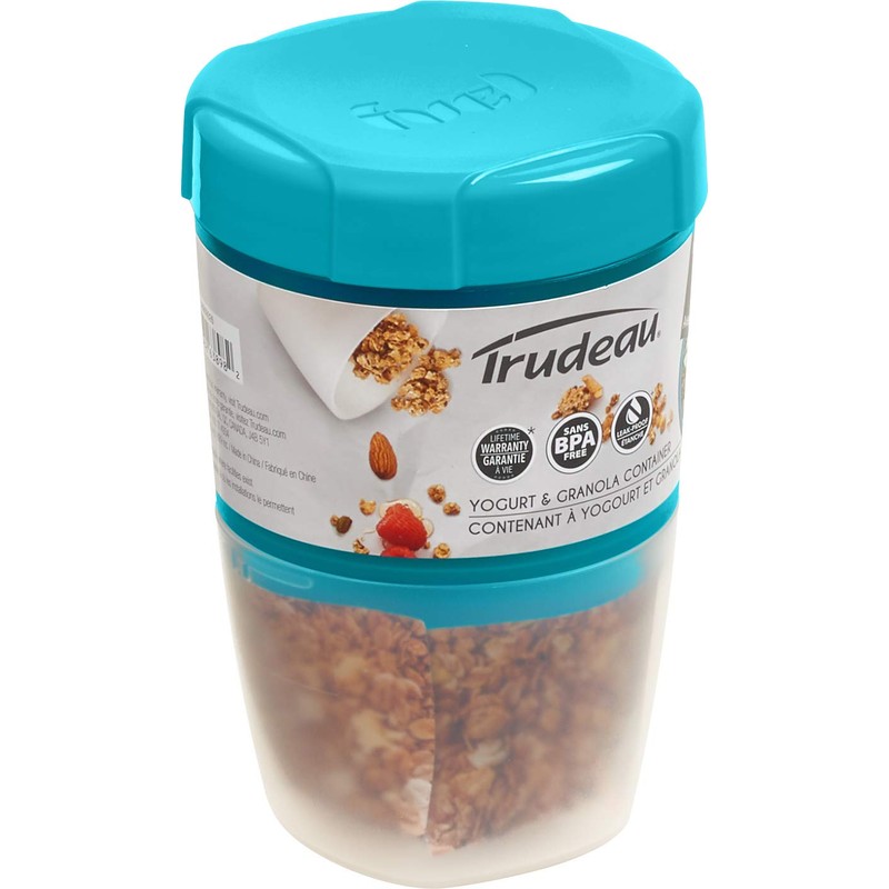 Trudeau Yogurt & Granola Container W/Ice Lid-Blue, Medium (38909326)