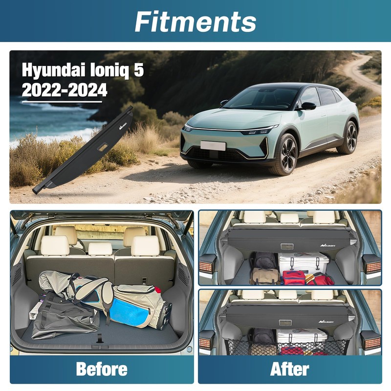 Nilight Trunk Cargo Cover for Hyundai Ioniq 5 2022 2023