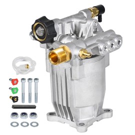 TOOLCY 3/4" Shaft Horizontal Pressure Washer Pump, 2600-3200 PSI @ 2.5 GPM - Power Washer Pump for Gas Washer - Compatible with Honda, Simpson, Ryobi and More