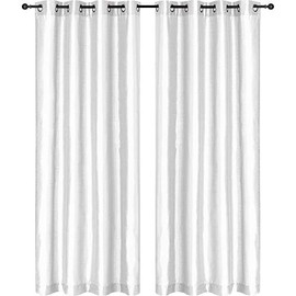 Safdie & Co. Window Curtain Panels, 2 Piece Set, 86 Inches Long, Silk White Look