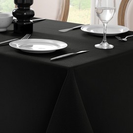Softalker Tablecloth 100 x 100 cm Square Washable Tablecloths Jacquard Geometric Tablecloth Black Table Cloth Decoration for Outdoor Birthday Garden Table Living Room Table Coffee Table