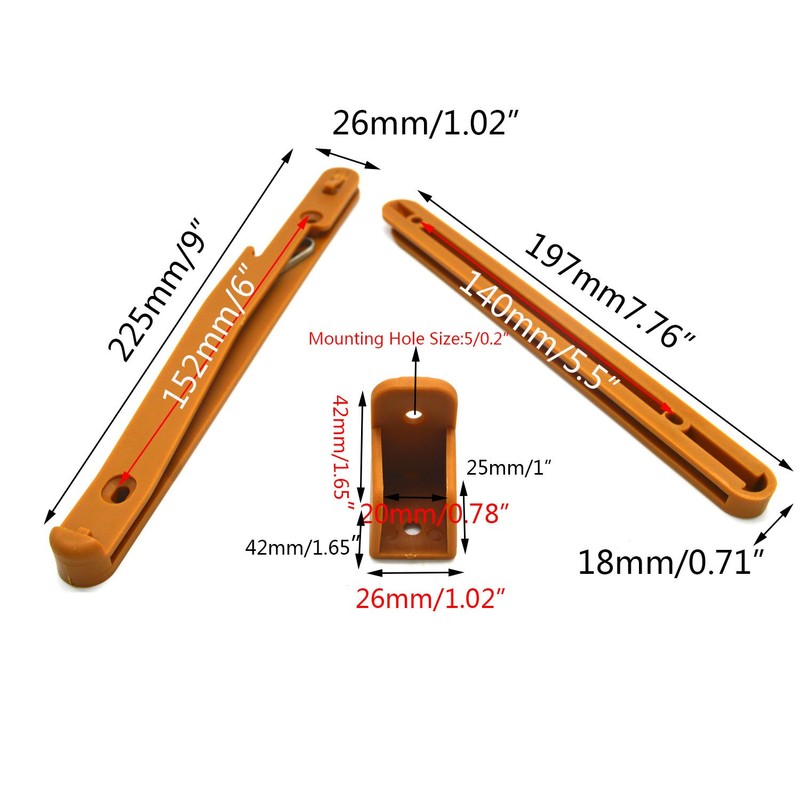 SpzcdZa Crib Fence Lifter Lifting Rail Connection Set Brown w