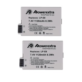 For Canon LP-E8 LC-E8 Battery  for Canon LP-E8 Rebel T2i T3i T4i T5i 550D 600D - 2x battery only