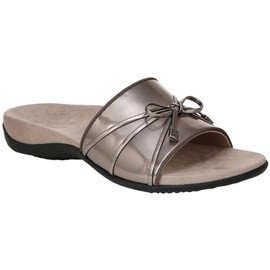 Vionic Bella Slide Women's Comfort Supportive Sandal Pewter - 7.5 Wide