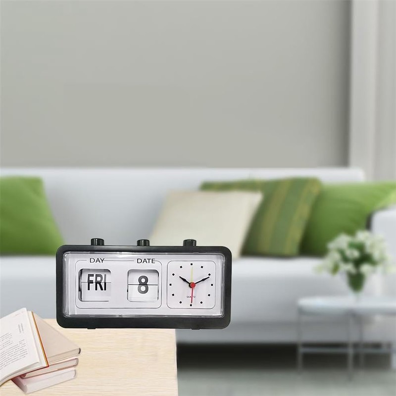 Haptufer Mechanical Alarm Clock Novelty Flip Clock Desktop Digital Clock