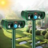 4 Pack Ultrasonic Animal Repellent Outdoor Solar Animal Repeller with