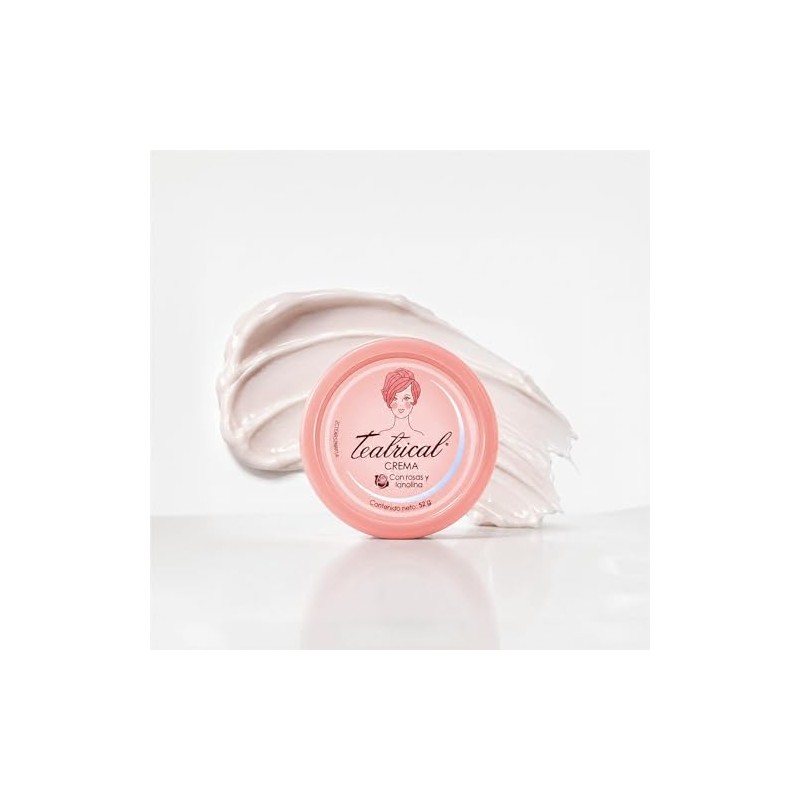 TEATRICAL - Crema Facial con Rosas y Laolina. Tarro con