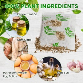 Migdracy Pest Control Pouches, Insect and Mice Repellent Pouches, 10Pcs Peppermint Oil to Rat, Ant, Roach, Spider, Mosquito & Moth, Indoor Use