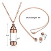 Zysta Arylic Urn Necklace for Ashes Clear Glass Cylinder Pendant