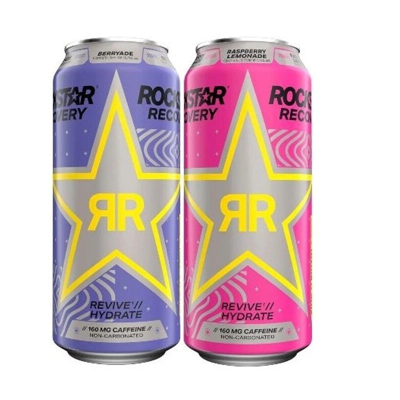 Rockstar Recovery Energy Drink, Berryade & Raspberry Lemonade, (16 Pack)