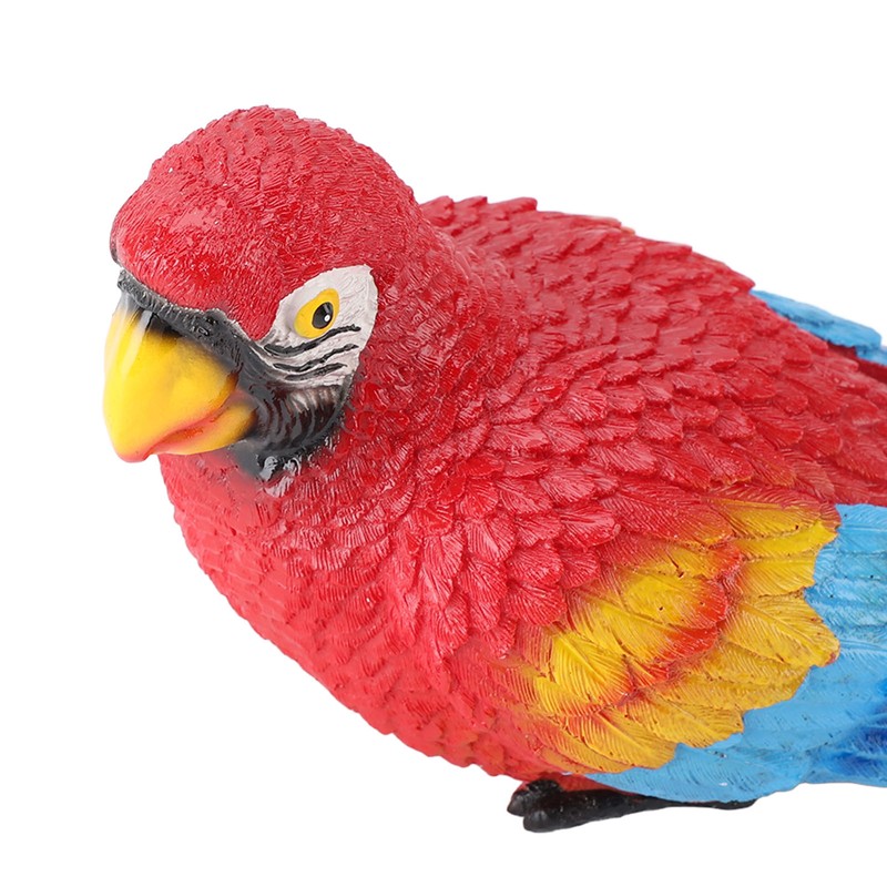 Parrot Figurine Simulation Vivid Innovative Wall Mounted Hand Painted Resin