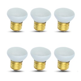 lumenivo 25 Watt R14 Small Reflector Light Bulbs - 120/130 Volt E26 Short Neck Base Replacement Frosted Incandescent Lava Lamp Flood Light Bulbs - 2500K China Cabinet Light Bulbs - 6 Pack