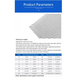 TA1 Titanium Wire Mesh Diamond Hole Tensile Mesh 2.5×8mm Microporous Thickness 1mm 300×300mm, Corrosion Resistant Filter mesh, Suitable for Aerospace, Fuel Cells, Precision Instruments, etc.