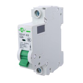 ZGLEDUN AC Miniature Circuit Breaker, 1 Pole 50 Amp, 120/240VAC, 6kA Din Rail Mount Breaker with Thermal Magnetic Trip, DZ47-63 C50 1P, AC Solar MCB
