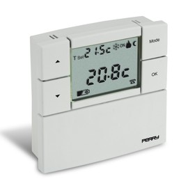 Sesam 1TP TE530B Digital Room Temperature Controller 3 V Series - Zefiro 80 x 80, White