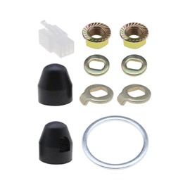 VGOL 1 Set E-Bike Hub Motor Nuts Bike Safety Washers Electric Bicycle Wheel Lock Nuts Motor Axle Bolt Screw for 750W-1500W Motors with 14mm Shaft