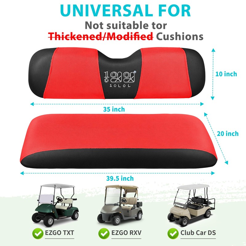 10L0L Universal Golf Cart Rear Seat Cover Dress UP Older