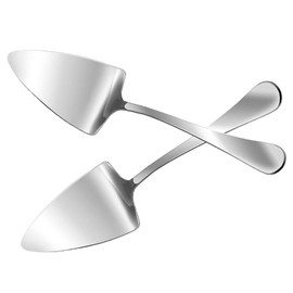 KSENDALO 2Pack Long Stainless Steel Pie Server, 2.75inch Wide Silver Pie Server Spatula for Serving Cakes, Pies, Pizzas & Desserts - Perfect for Weddings, Birthdays &Parties