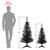 Maylaviu 4FT Christmas Tree with Lights Pre-Lit, Halloween Black Xmas