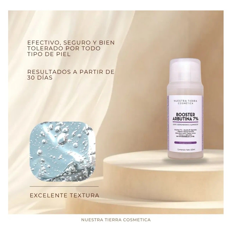Booster Arbutina 7% Aclarante Rostro, Cuerpo, Zonas Íntimas Tipo de