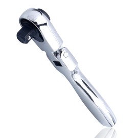 Bestgle Mini Ratchet Wrench, 1/4" Drive Ratchet Wrench 2 in 1 Hex Bit Driver & Socket Wrench Flex Head Ratchet 72 Teeth Reversible Ratcheting Wrench Spanner Hand Repair Tools for Tight Space