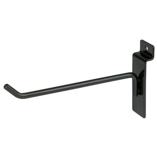 EZ-Mannequins Black Metal Slatwall Hooks - Sturdy Display Hooks for