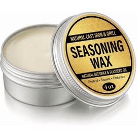 Cast Iron Seasoning Wax Conditioner for Skillet and Pan, Griddle and Carbon Steel Cookware Seasoning Care