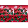 Christmas House Decorative Glittery Mini Bows, 12 Count Packs Pack