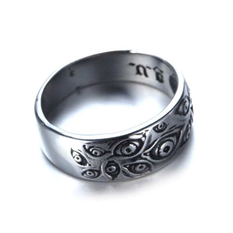 PAURO Men's Vintage Eye of God Ring Stainless Steel, Metal