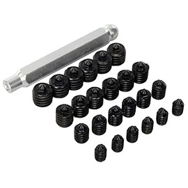 Transfer Screw Set, Metric M6 - M12-4 Sizes / 6 Screws Each Plus Wrench/Holder, LittleMachineShop.com (5968)