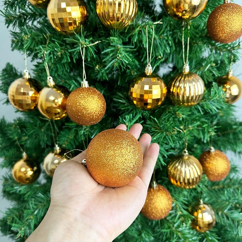 24 Pieces 60mm Christmas Tree Baubles, Christmas Balls Decoration Christmas