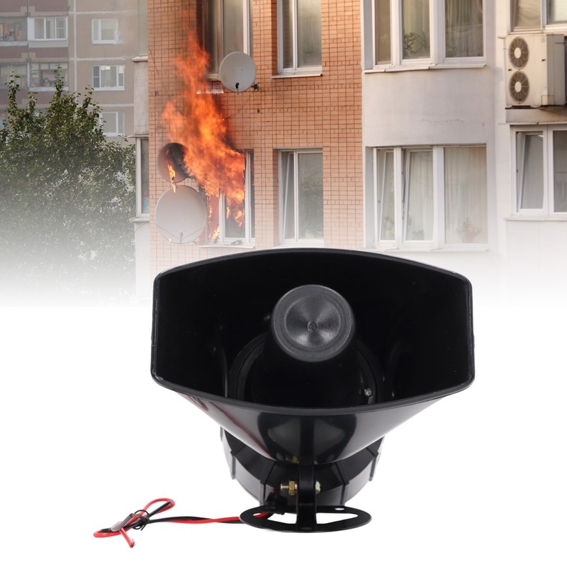 130DB Siren Speaker 60W High Power Alarm Horn Indoor Outdoor