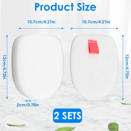 Vacuum Filter Replacement Compatible with Shark, Washable Foam & Felt Filter Set, High-Efficiency Dust Filtration, 2 Pack, Applicable to IZ251UK IC300 IZ162H IZ362H IZ363HT IZ440H IZ462H IZ483H