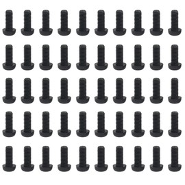 Leliafleury 50Pcs Black Nylon Screws M3 x 6mm Round Head Machine Screws Bolts