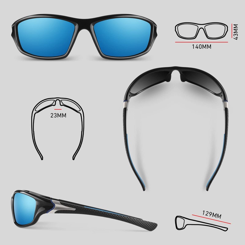 WEAROYO Polarized Sports Sunglasses for Men Women,Cycling Running Driving Fishing