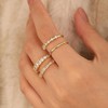 18K Gold Plated Rings Cubic Zirconia Rings for Women Dainty
