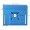 KETIPED Aluminium Router Table Insert Plate,Woodworking Benches 9.4x7.9x0.2 Inch Router